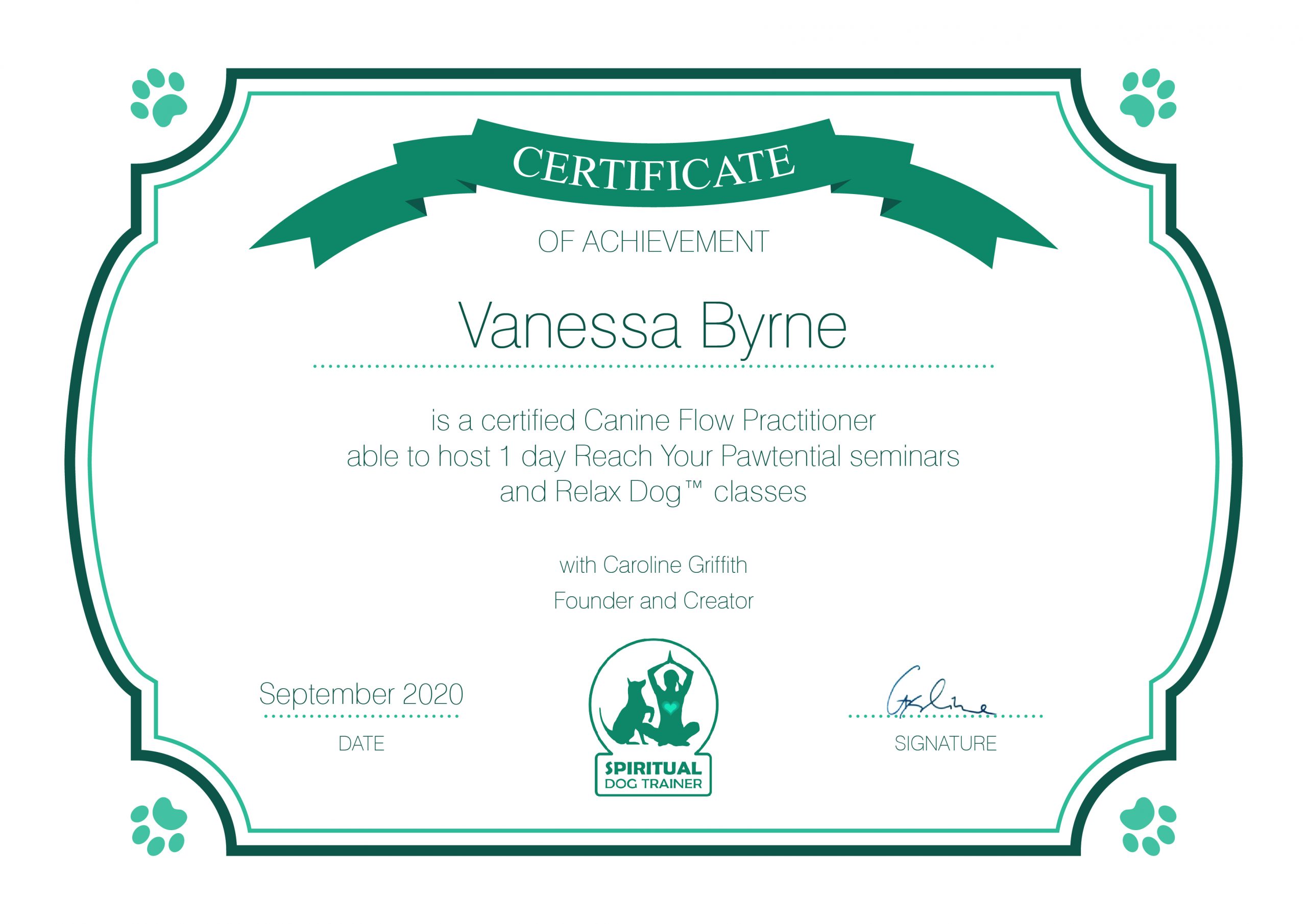 Canine Flow Master Practitioner Certificate